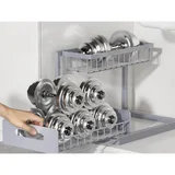 REALINN L-Shaped Pull-Out Organizer, Grey, pair