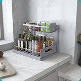 REALINN L-Shaped Pull-Out Organizer, Grey, single