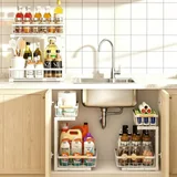 REALINN Height-Adjustable Organizer, White, single