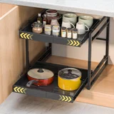 2-Tier Pull-Out Cabinet Organizer, 21 in Deep