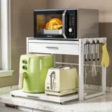 REALINN Microwave Stand, White