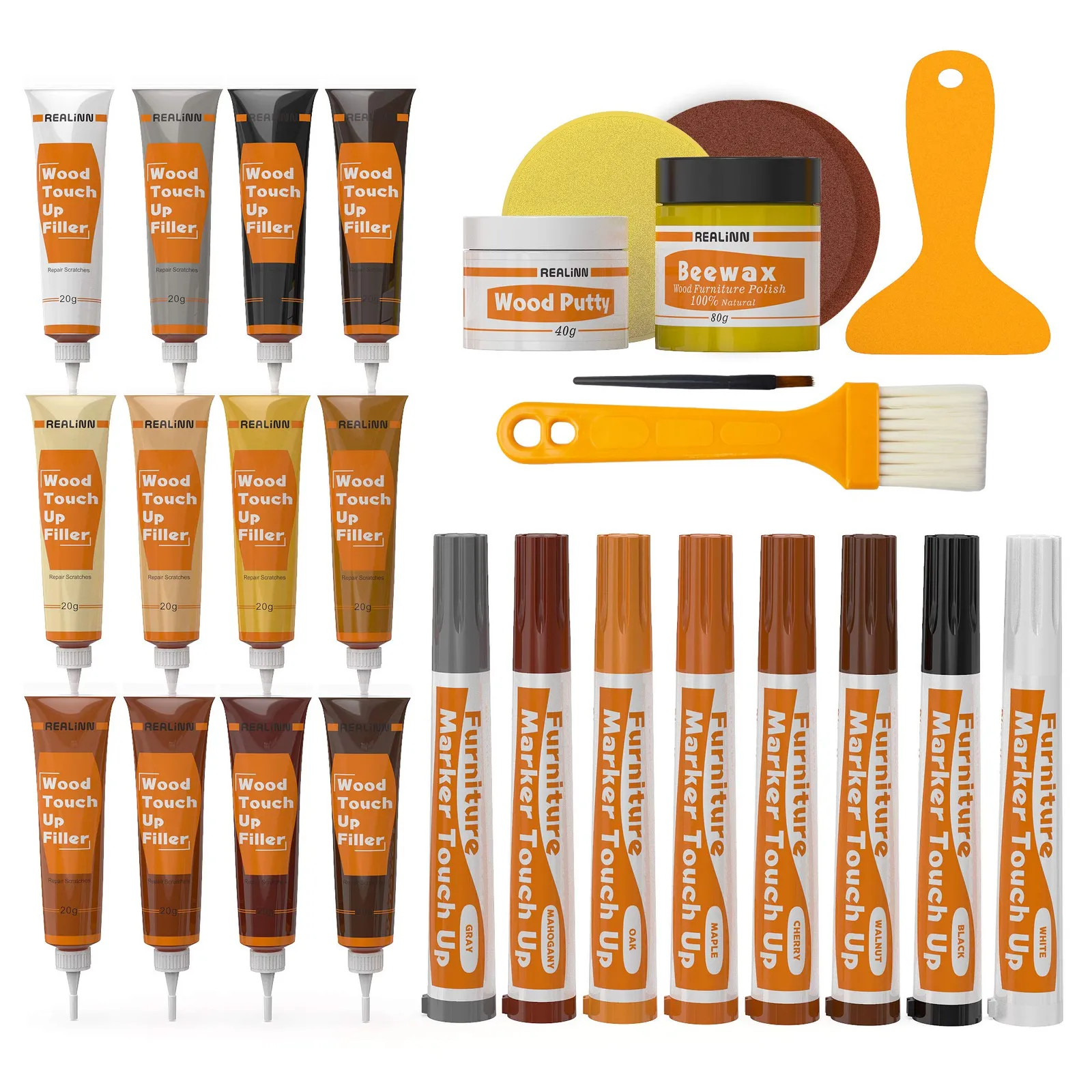 REALINN 28-Piece Wood Repair Kit, 28 Piece Set, product photo